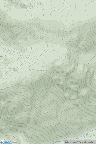 Thumbnail image for Carn Mor South Top [Mallaig to Fort William] showing contour plot for surrounding peak